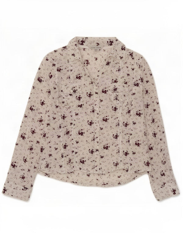Laura Ashley Γυναικείο πουκάμισο UK 12 Medium White Floral
