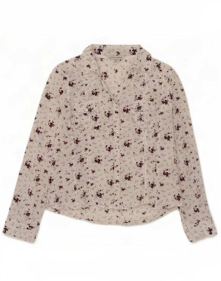 Laura Ashley Γυναικείο πουκάμισο UK 12 Medium White Floral