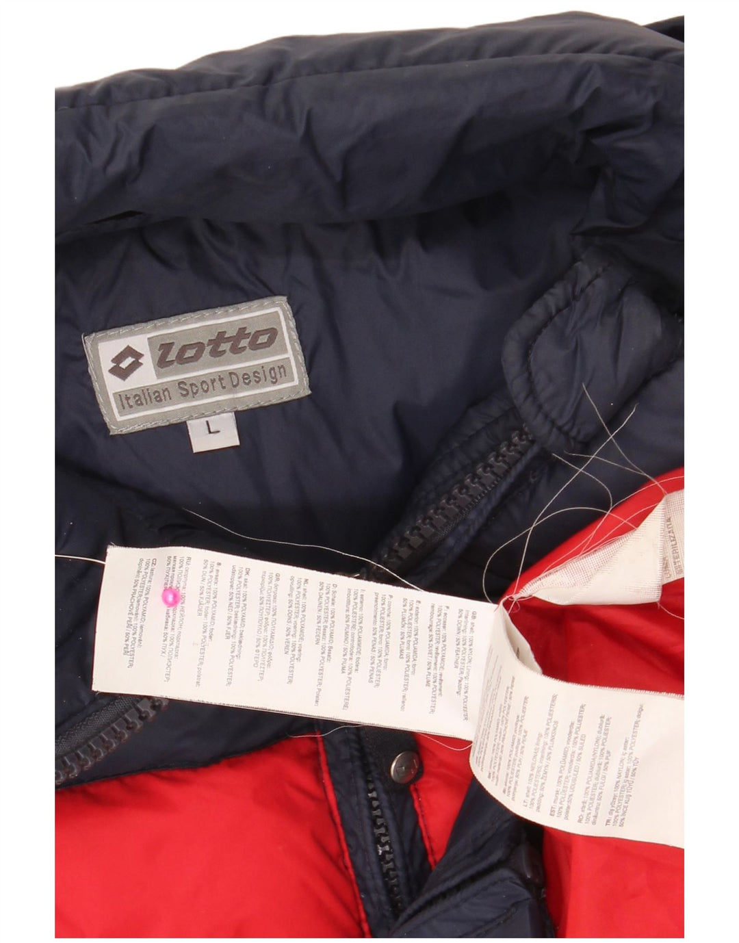Ανδρικό μπουφάν LOTTO με επένδυση UK 40 Large Navy Blue Colorblock Nylon