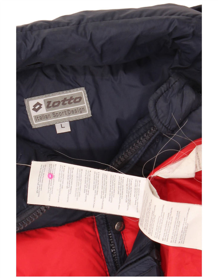 Ανδρικό μπουφάν LOTTO με επένδυση UK 40 Large Navy Blue Colorblock Nylon