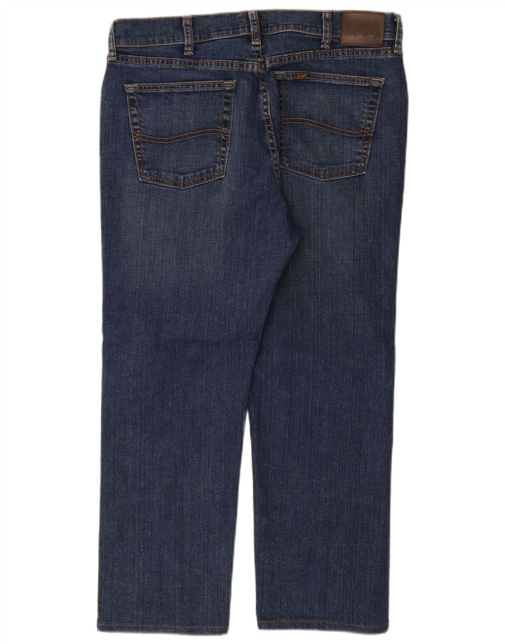 Lee Mens Straight Jeans W34 L29 Blue Cotton
