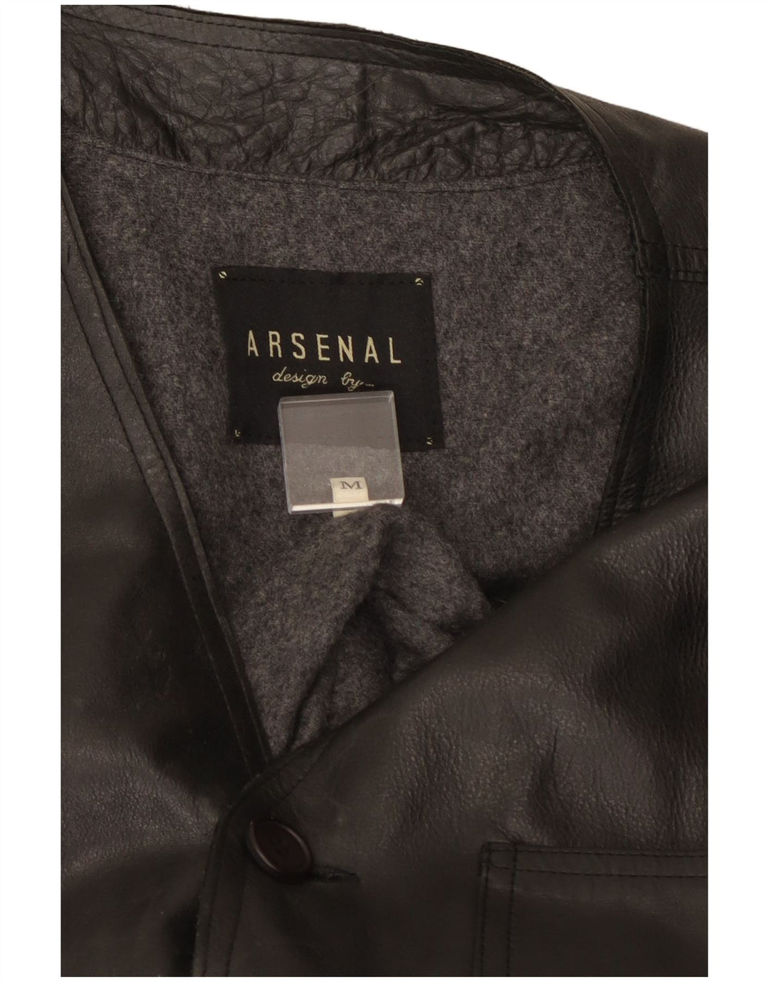 Arsenal Ανδρικό Δερμάτινο Gilet UK 38 Medium Black