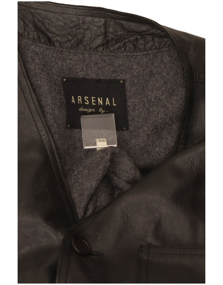 Arsenal Ανδρικό Δερμάτινο Gilet UK 38 Medium Black