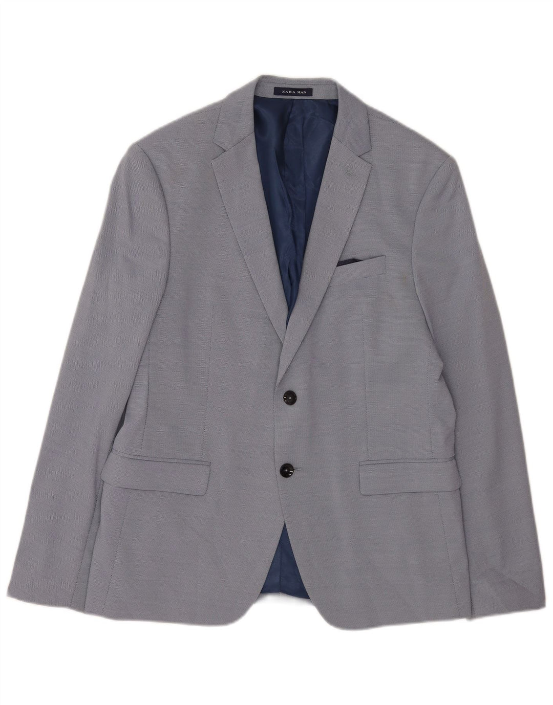 Zara Ανδρικό σακάκι μπλέιζερ με 2 κουμπιά EU 52 Large Blue Polyester