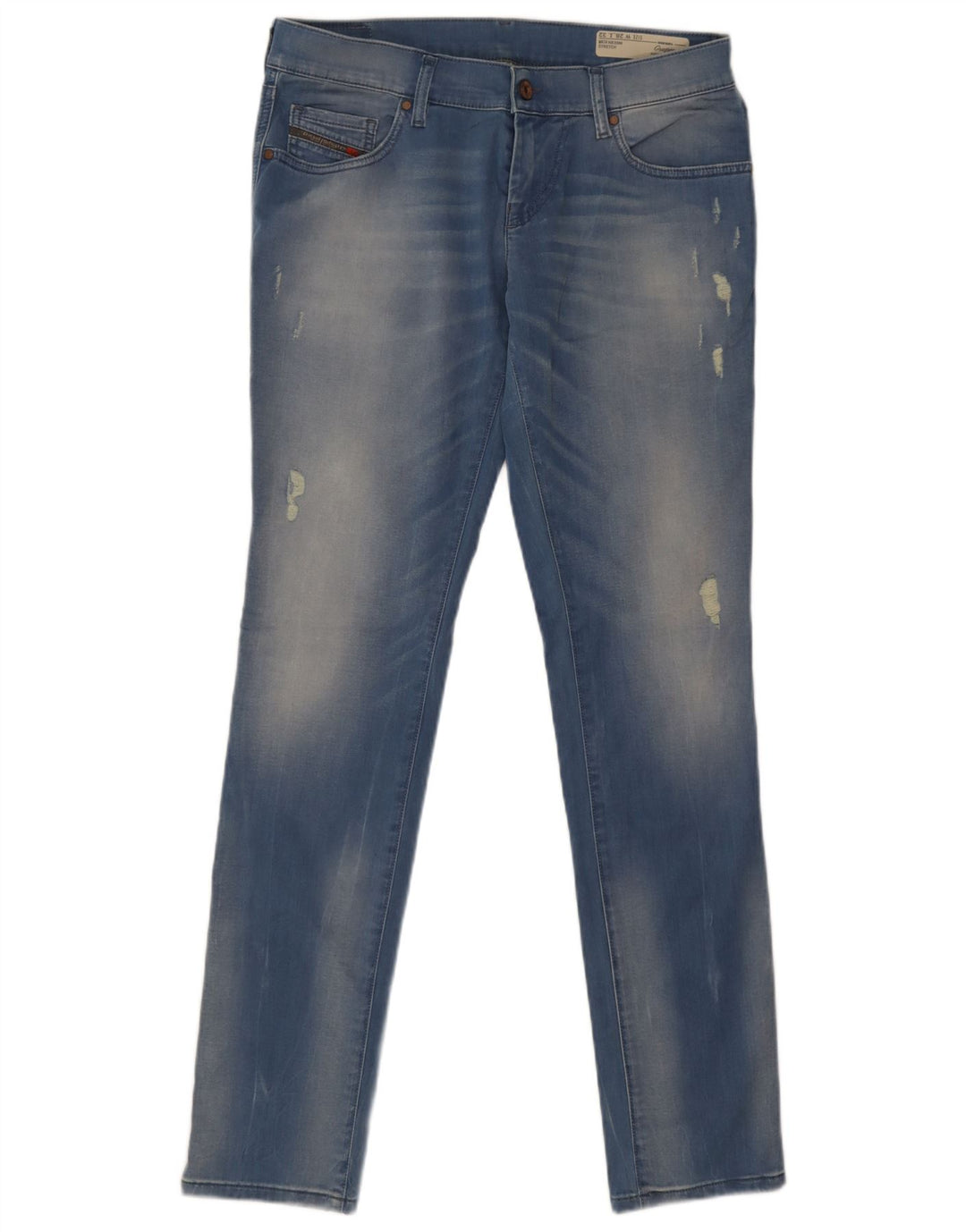 Diesel Womens Grupee Distressed Slim Jeans W28 L32 Μπλε βαμβακερό
