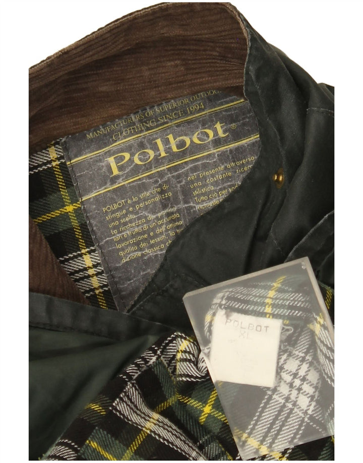 Polbot Ανδρικό κερωμένο βαμβακερό μπουφάν UK 42 XL Πράσινο
