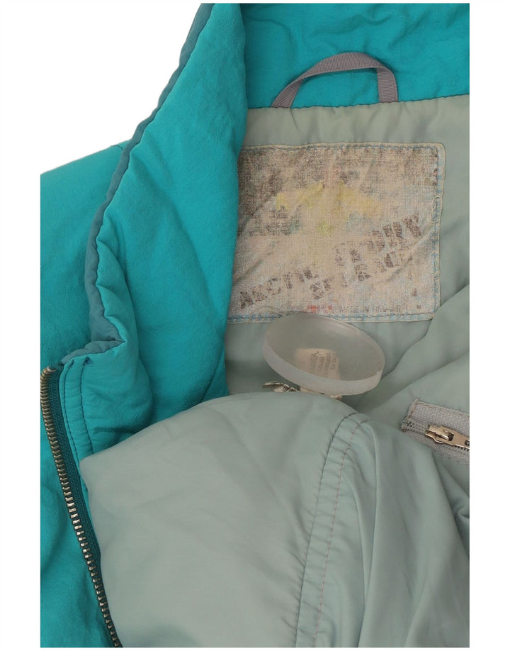 Vintage Ανδρικό Μπουφάν UK 38 Medium Turquoise Colourblock