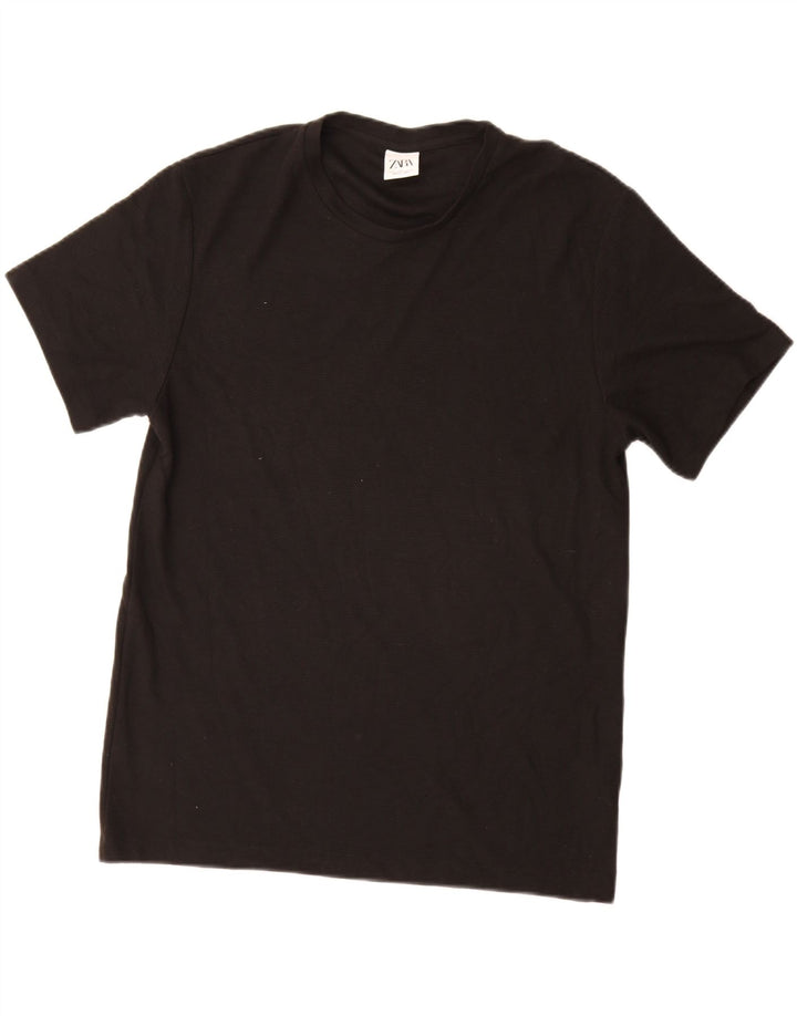 Ανδρικό T-Shirt ZARA Top Large Μαύρο Πολυεστέρας