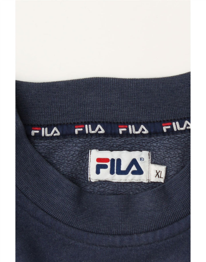 Ανδρικό γραφικό φούτερ Fila Jumper XL Navy Blue
