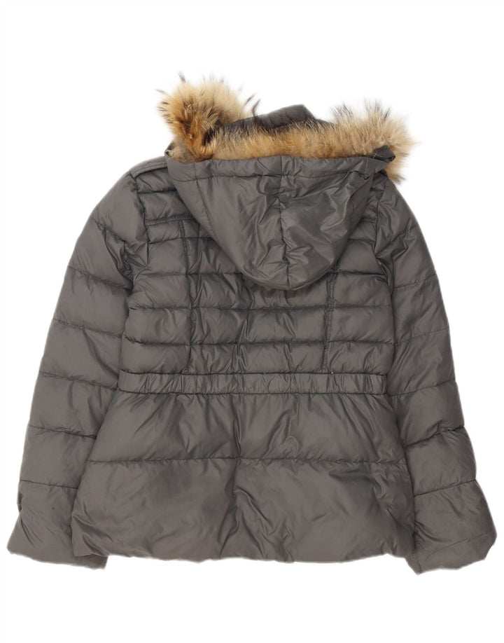 Liu Jo Girls Hooded Jacket 11-12 Years Grey Polyamide