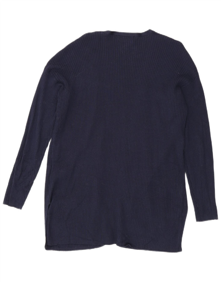 Marks & Spencer Γυναικείο πουλόβερ Longline Cardigan UK 14 Medium Navy Blue