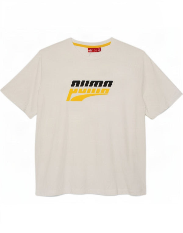 Ανδρικό γραφικό T-Shirt Puma XL Λευκό βαμβακερό