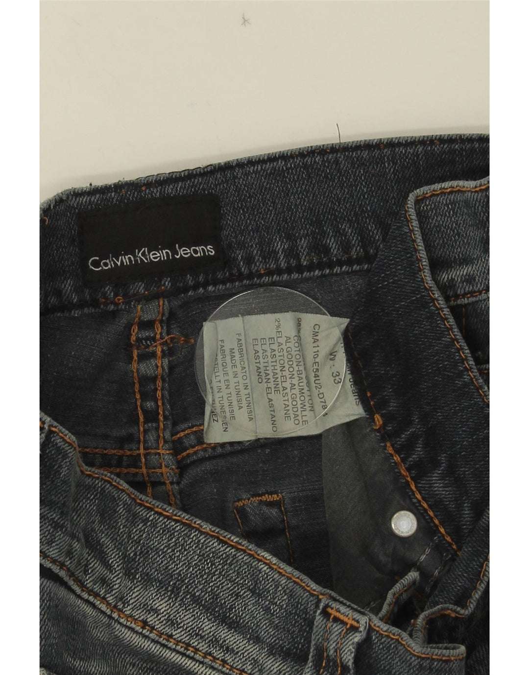 Ανδρικό τζιν ίσιο Calvin Klein W33 L28 Μπλε βαμβακερό