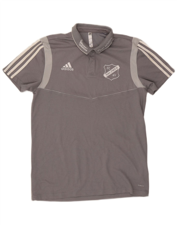 Ανδρικό πουκάμισο Adidas Climalite Graphic Polo, μεσαίο γκρι βαμβακερό