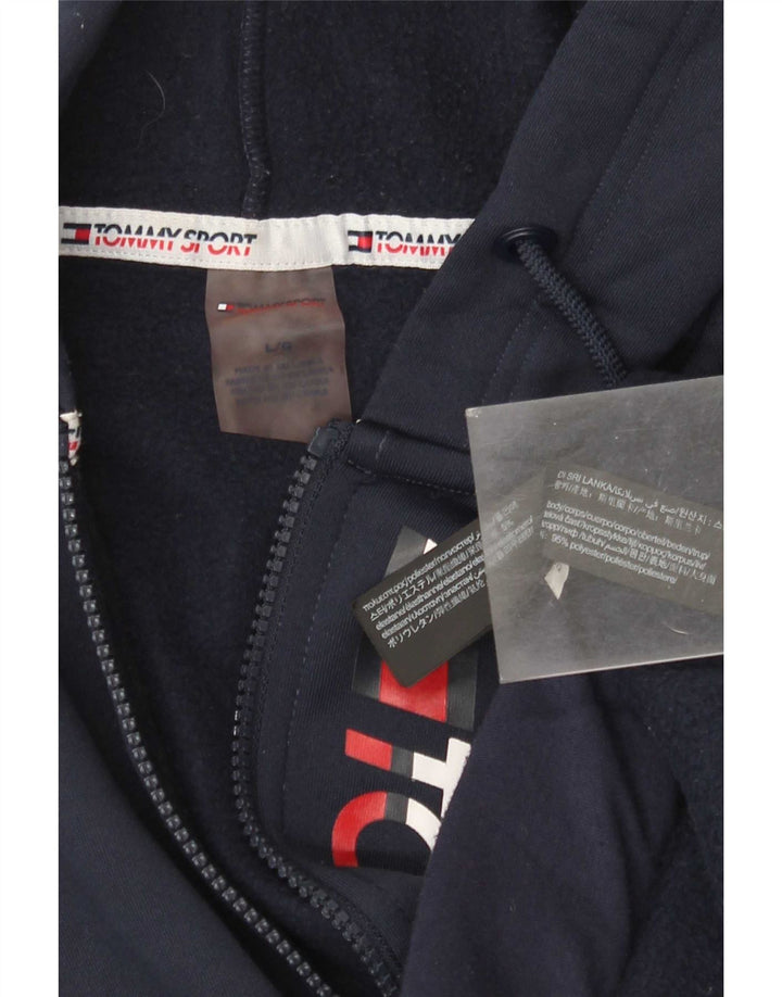 Ανδρικό πουλόβερ με κουκούλα με φερμουάρ Tommy Hilfiger Μεγάλο μπλε ναυτικό πολυεστέρα