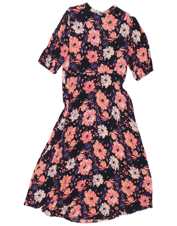 Marks & Spencer Γυναικείο Maxi Φόρεμα UK 14 Medium Navy Blue Floral