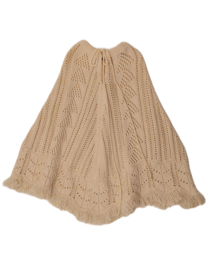 Sisley Γυναικείο Poncho Jumper One Size Off White Wool