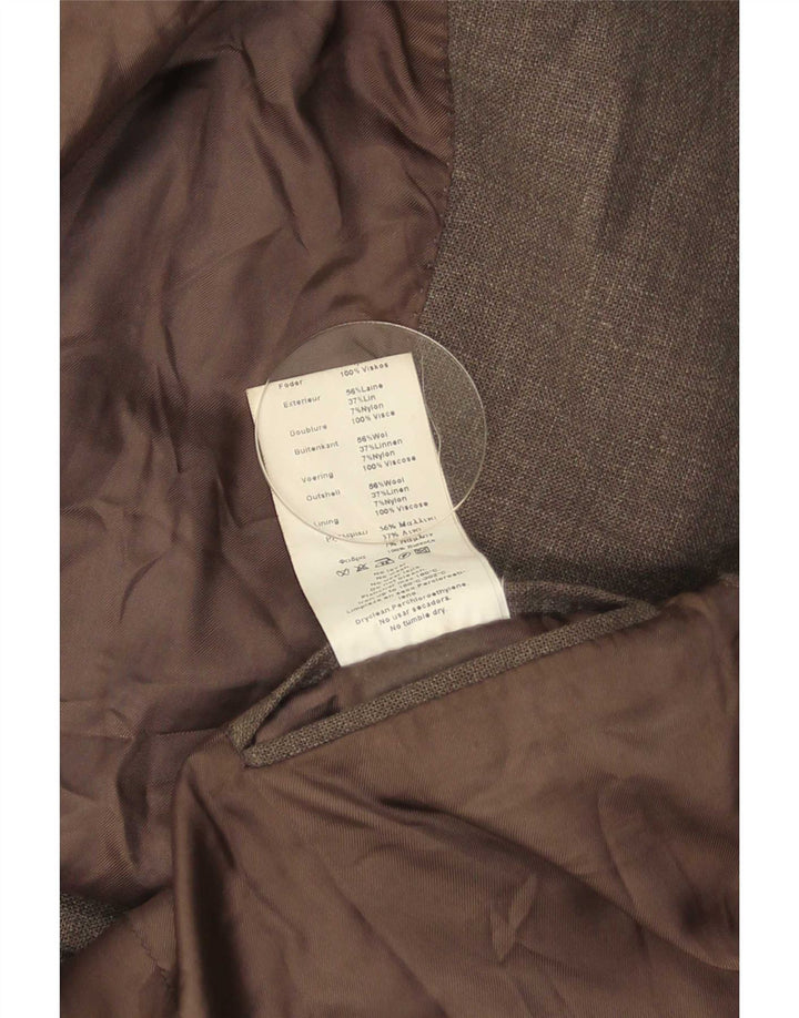 Massimo Dutti Ανδρικό τζάκετ μπλέιζερ με 3 κουμπιά EU 46 Μικρό γκρι μαλλί