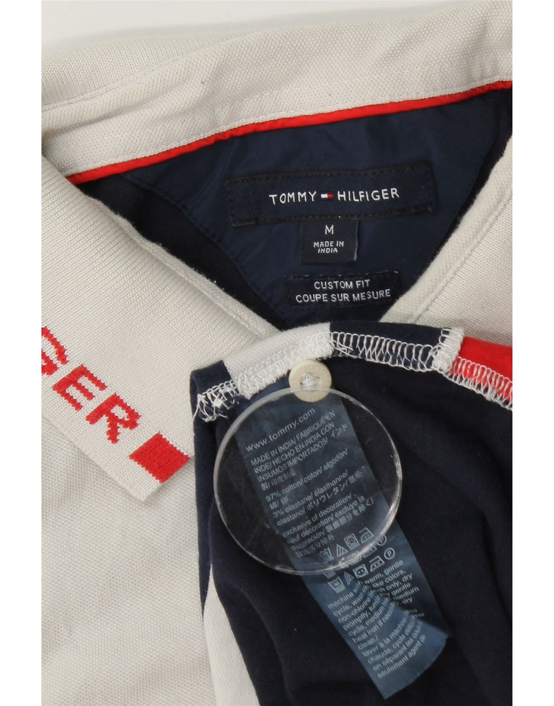 Ανδρικό γραφικό πόλο μπλουζάκι Tommy Hilfiger μεσαίο πολύχρωμο ριγέ