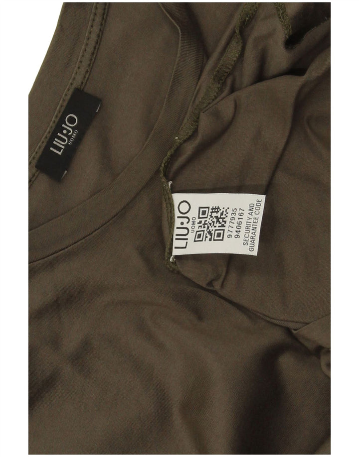 Liu Jo Ανδρικό T-Shirt Top Medium Khaki