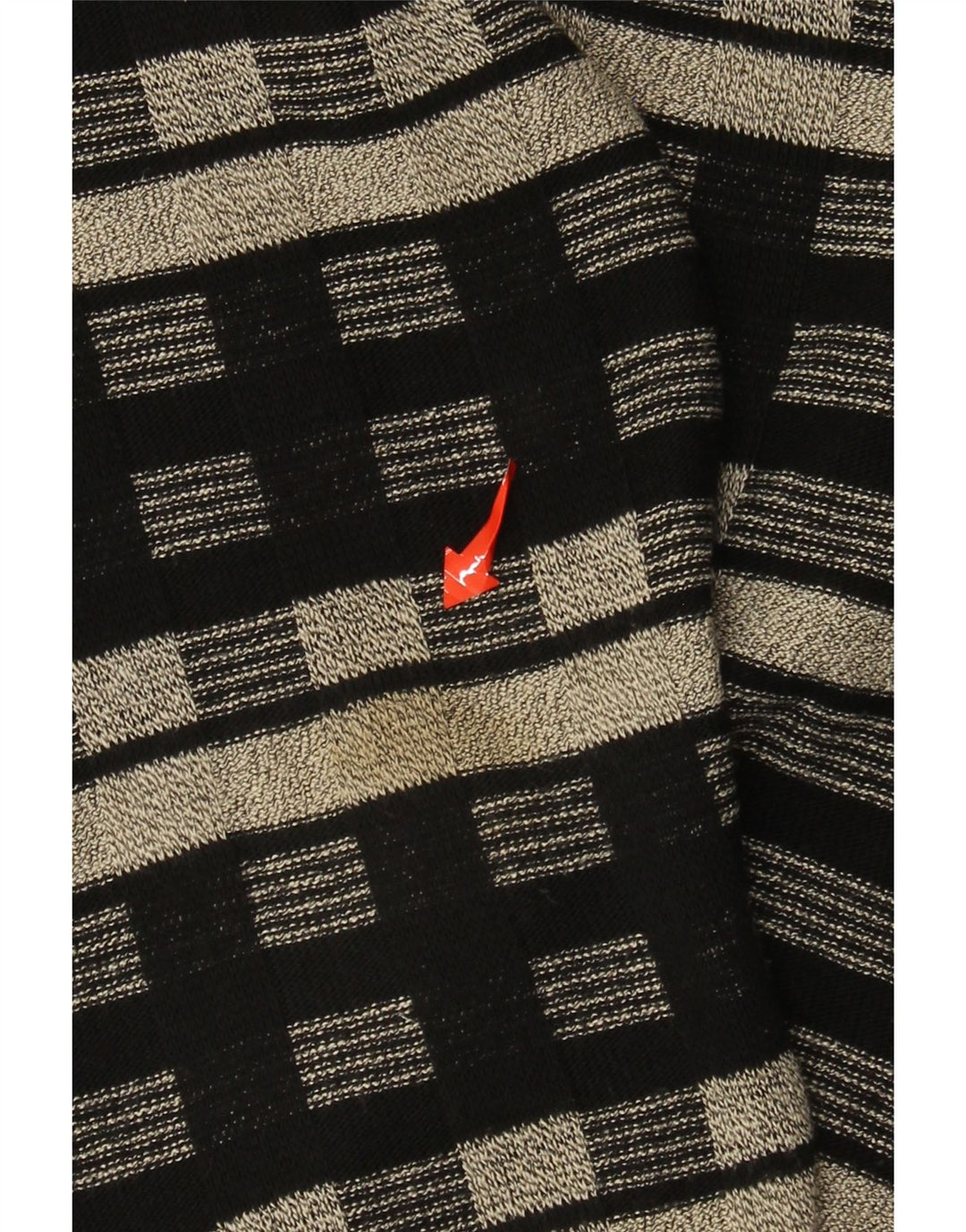 Vintage ανδρικό πουλόβερ με λαιμόκοψη UK 38/40 Μεσαίο μαύρο γεωμετρικό