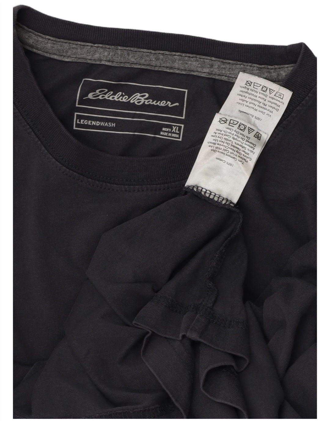 Ανδρικό μπλουζάκι EDDIE BAUER Μακρυμάνικο XL Navy Blue Cotton