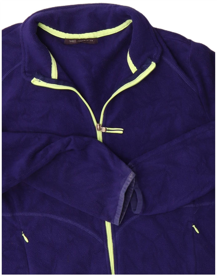 Marks & Spencer Γυναικείο Fleece Jacket UK 20 2XL Purple Polyester