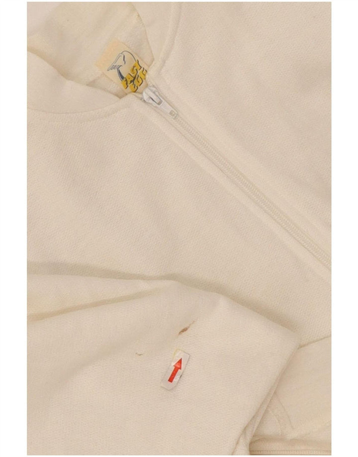 Vintage ανδρική αθλητική φόρμα Top Jacket Μεσαίο λευκό βαμβακερό
