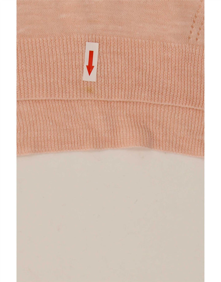 Marks & Spencer Γυναικείο πουλόβερ See Through V-Neck Jumper UK 14 Medium Pink