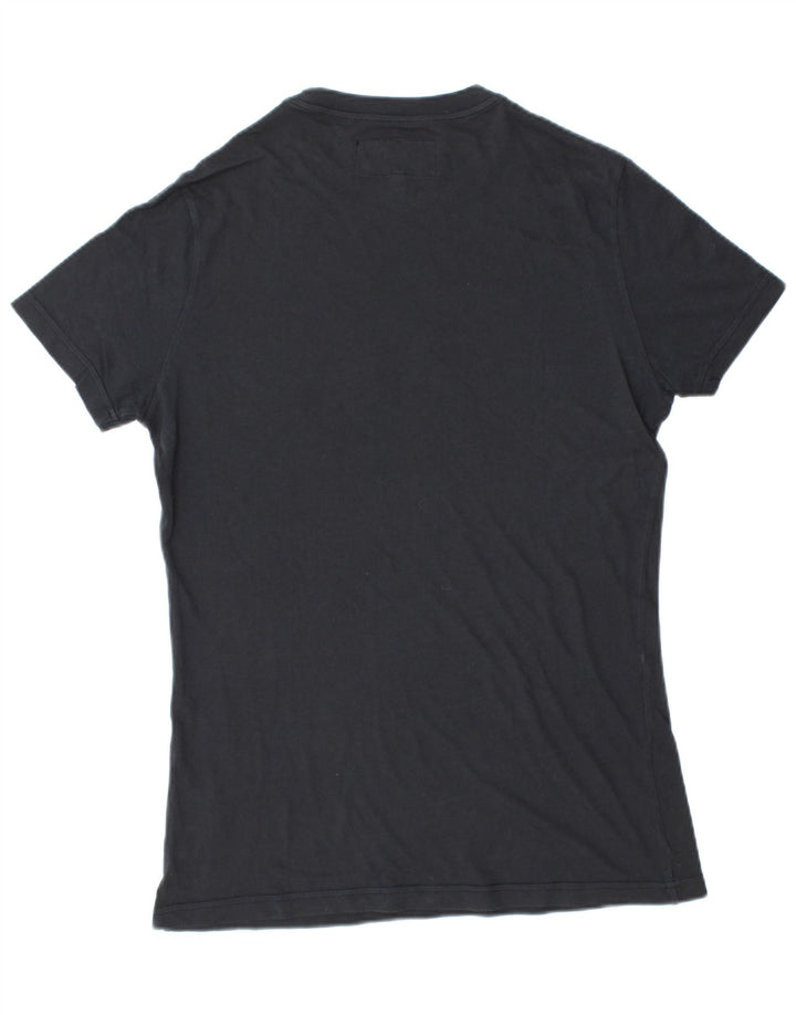 ARMANI JEANS Ανδρικό γραφικό T-Shirt Top μεγάλο μαύρο βαμβακερό