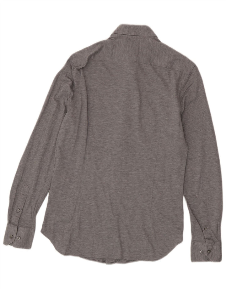 Ανδρικό πουκάμισο Massimo Dutti Μικρό γκρι βαμβακερό