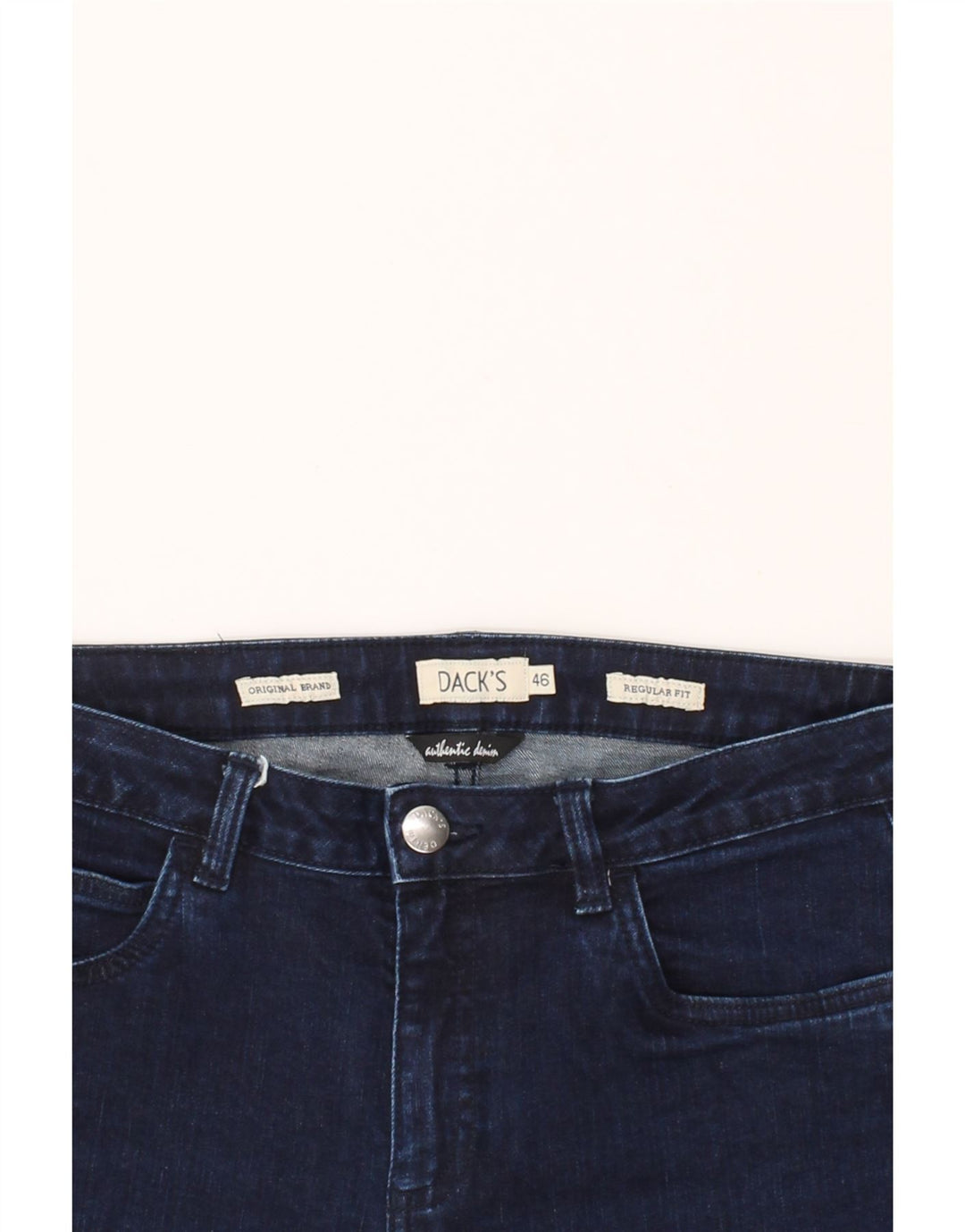 DACK'S Womens Regular Fit Slim Jeans IT 46 Large W32 L32 Navy Blue Cotton Vintage Dack's and Second-Hand Dack's from Messina Hembry 