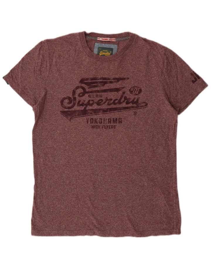 Γυναικείο γραφικό μπλουζάκι Superdry Top Large Maroon βαμβακερό