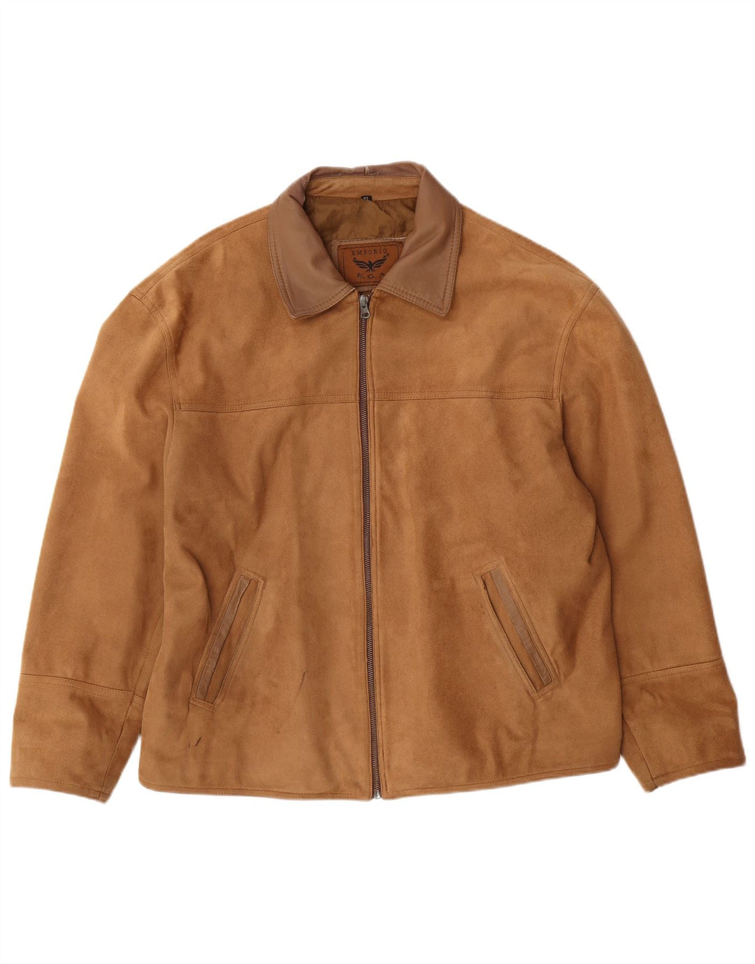 EMPORIO E.G.A Ανδρικό Suede Bomber Jacket UK 42 XL Beige