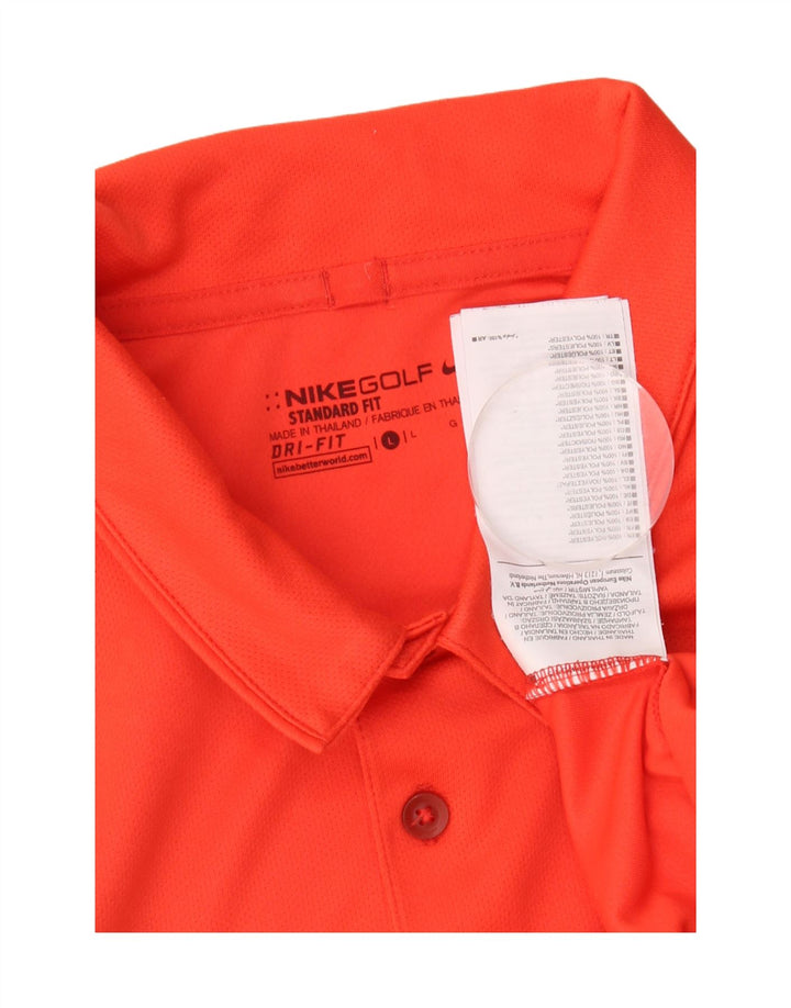 Ανδρικό μπλουζάκι Nike Dri Fit Polo με μεγάλο πορτοκαλί χρώμα πολυεστέρα