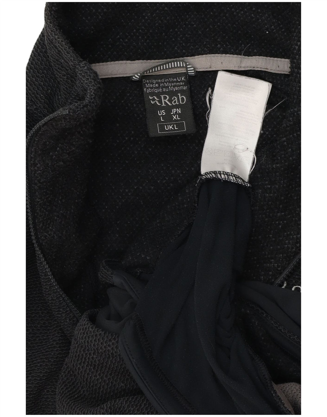 Ανδρικό φούτερ RAB με φερμουάρ πουκάμισο με μεγάλο μαύρο χρώμα πολυεστέρα