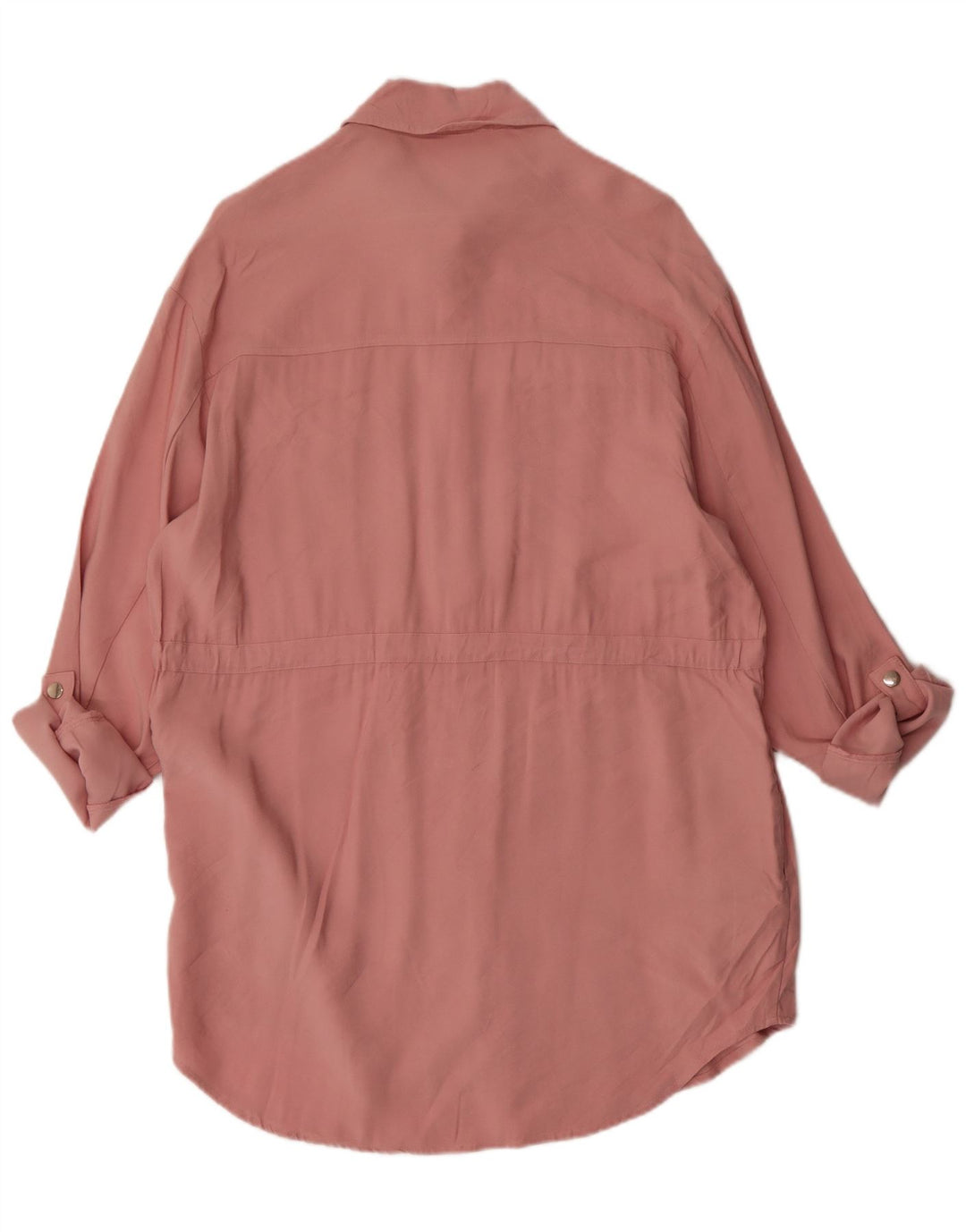 Zara Γυναικείο πουκάμισο Oversized UK 10 Small Pink Viscose