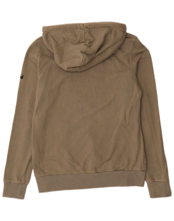 Superdry Γυναικεία γραφικά υπερμεγέθη μπλούζα με κουκούλα UK 10 Μικρό Χακί Βαμβάκι