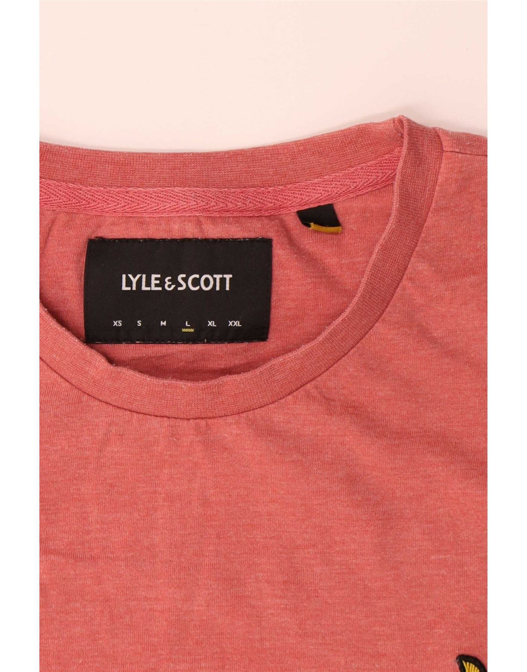 Ανδρικό T-Shirt Lyle & Scott Top Large Pink Polyester