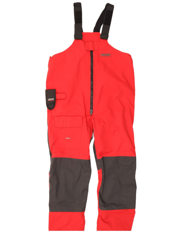 Musto Mens Performance Dungarees Ski Trousers XL Red Colorblock Nylon