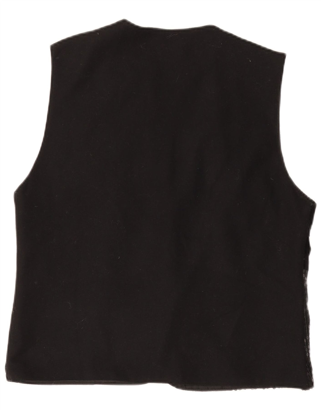 Vintage γυναικείο γιλέκο UK 14 Medium Black Patchwork