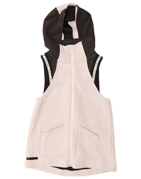 Under Armour Γυναικεία αθλητική φόρμα με κουκούλα Top Jacket UK 6 XS White Colourblock