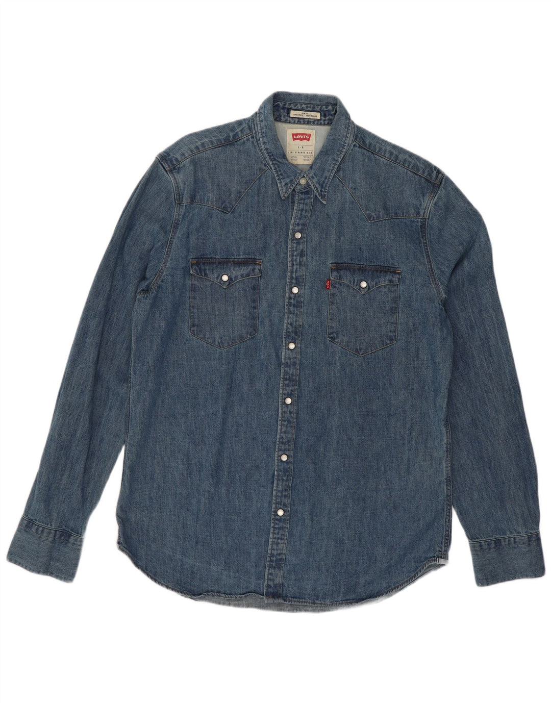 Ανδρικό τζιν πουκάμισο Levi's Slim Fit μεγάλο μπλε βαμβακερό