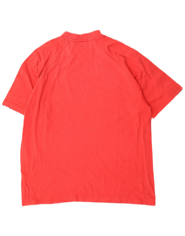 Ανδρικό γραφικό μπλουζάκι Kappa Top Large Red Colourblock Βαμβακερό