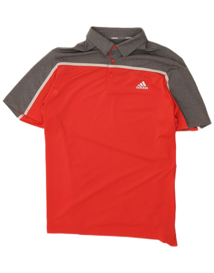 Ανδρικό πουκάμισο Adidas Polo με μεγάλο κόκκινο χρώμα πολυεστέρα