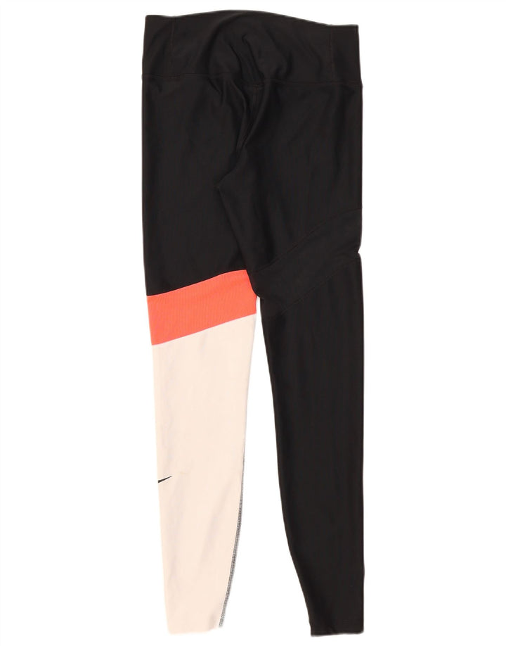 Nike Γυναικεία κολάν Dri Fit UK 10 Small Black Colourblock Polyester