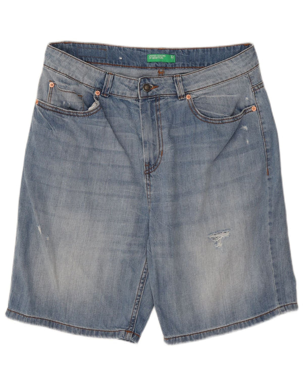Ανδρικό τζιν σορτς BENETTON W32 Medium Blue