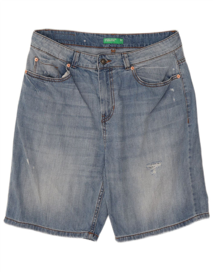 Ανδρικό τζιν σορτς BENETTON W32 Medium Blue