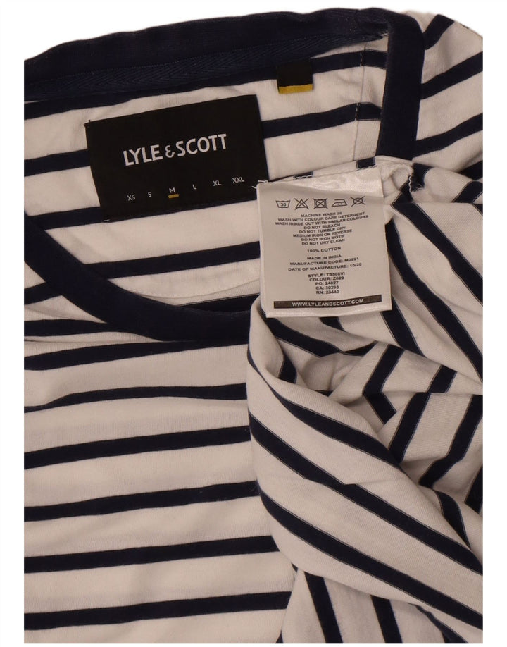 Ανδρικό T-Shirt Lyle & Scott Top Βαμβακερό μεσαίο λευκό ριγέ