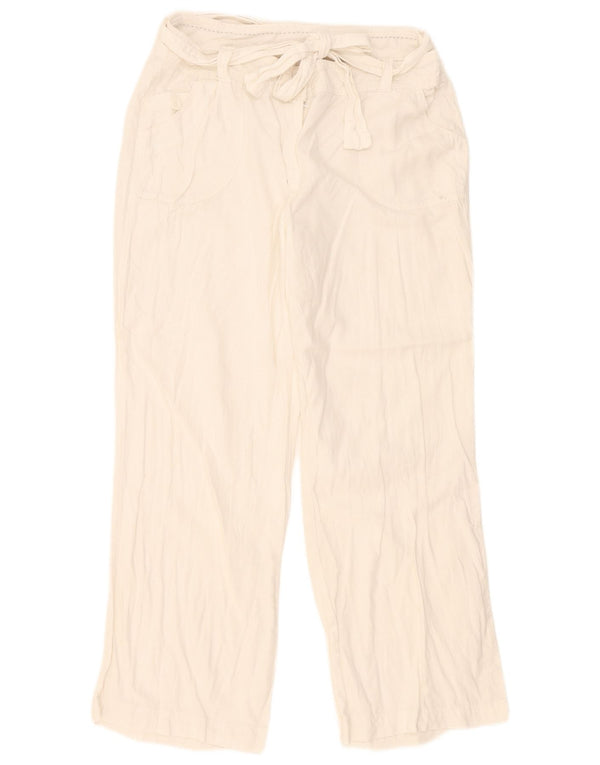 Marks & Spencer Γυναικεία Casual Παντελόνια UK 16 Large W36 L27 Λευκά Λευκά
